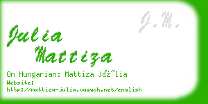 julia mattiza business card